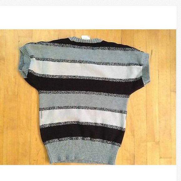 Crazy 8 Girls Gray Strped Sweater Sz Large 10/12 - Picture 2 of 9